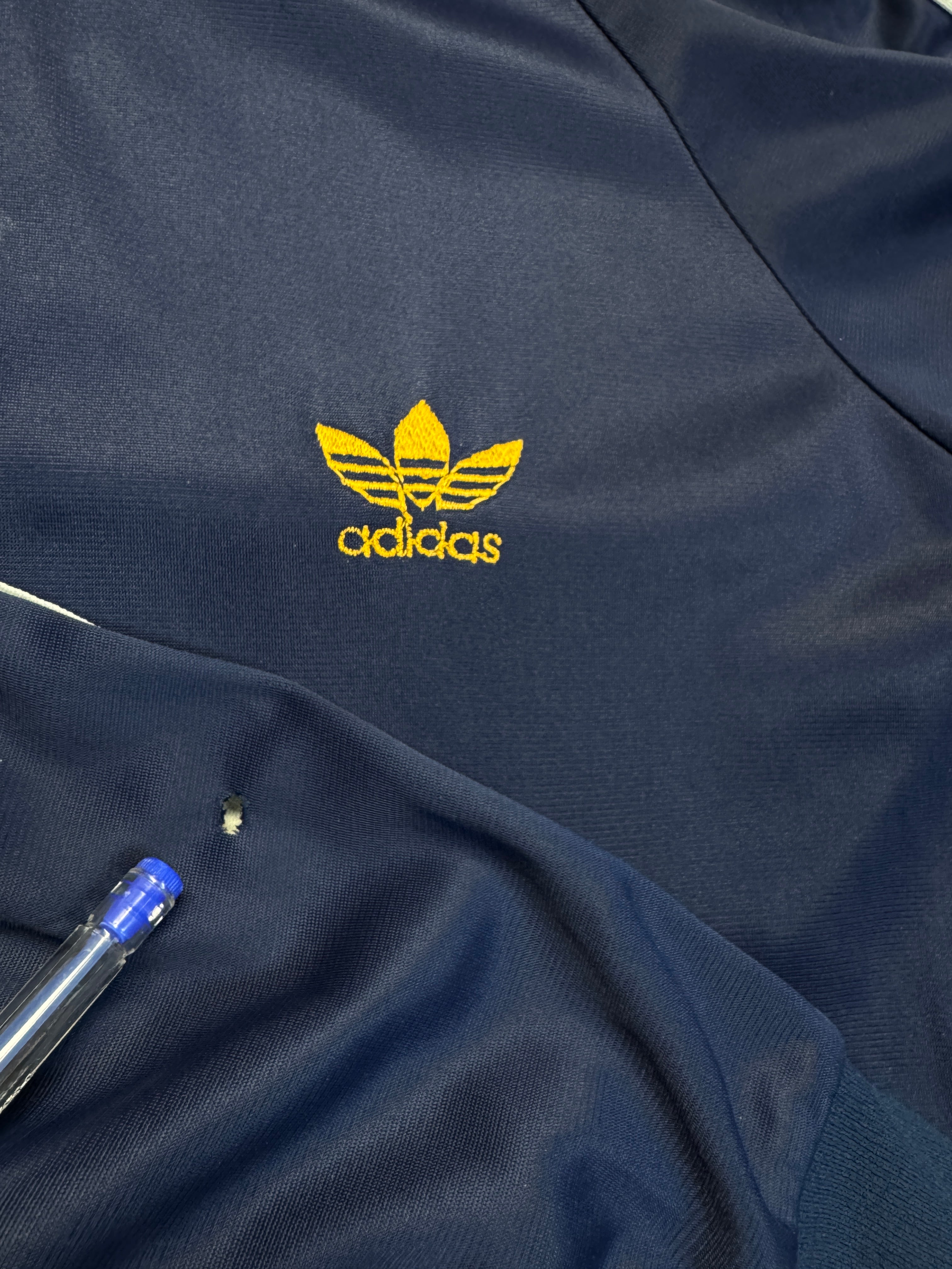 70s Adidas By Ventex Sportjacke ATP "standard hockey" Made In France Dunkelblau M-L