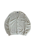 70s Lacoste By Izod Cardigan Black "Spool Tag" Weiß XL