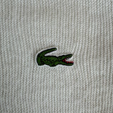 70s Lacoste By Izod Cardigan Black "Spool Tag" Weiß XL