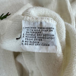 70s Lacoste By Izod Cardigan Black "Spool Tag" Weiß XL
