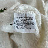 70s Lacoste By Izod Cardigan Black "Spool Tag" Weiß XL