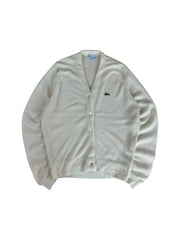 Rare! 60s Lacoste Cardigan "Haymaker" Made In USA Weiß 38 S