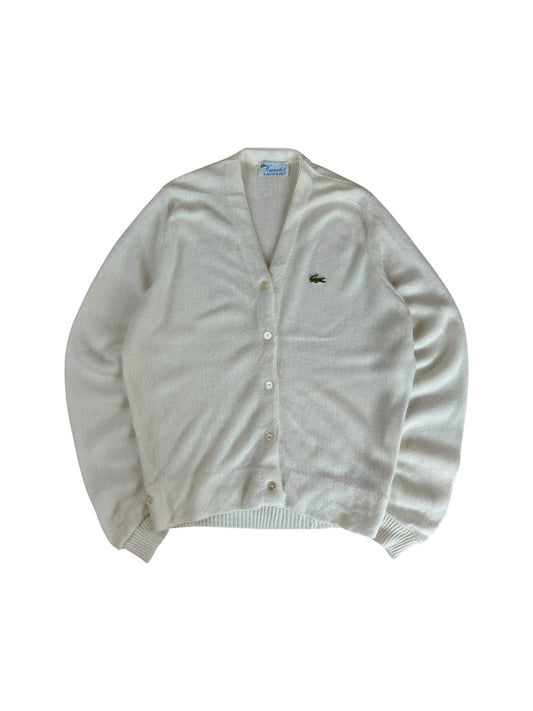 Rare! 60s Lacoste Cardigan "Haymaker" Made In USA Weiß 38 S