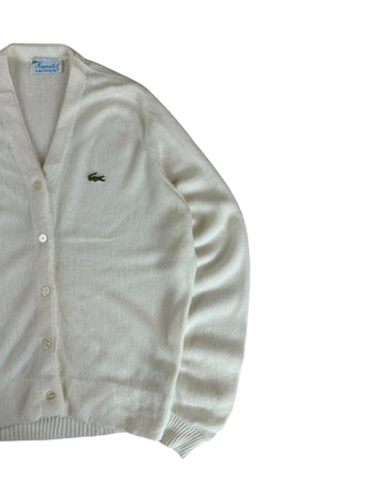 Rare! 60s Lacoste Cardigan "Haymaker" Made In USA Weiß 38 S