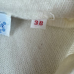 Rare! 60s Lacoste Cardigan "Haymaker" Made In USA Weiß 38 S