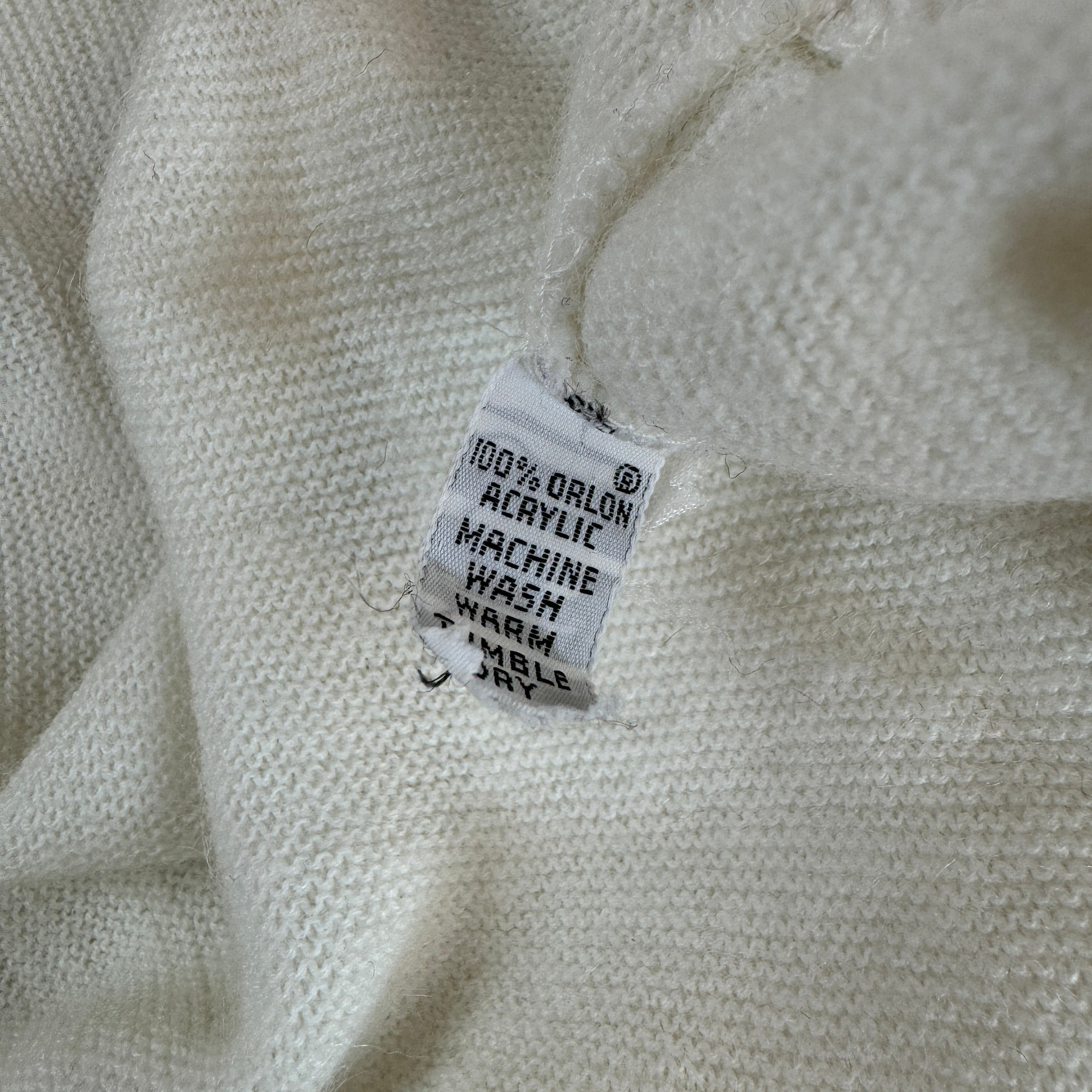 Rare! 60s Lacoste Cardigan "Haymaker" Made In USA Weiß 38 S
