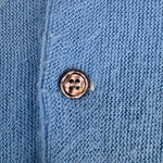 70s Lacoste By Izod Cardigan "Spool Tag" Made In USA Blau L