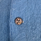 70s Lacoste By Izod Cardigan "Spool Tag" Made In USA Blau L