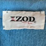 70s Lacoste By Izod Cardigan "Spool Tag" Made In USA Blau L
