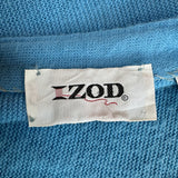 70s Lacoste By Izod Cardigan "Spool Tag" Made In USA Blau L