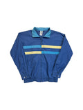 80s Adidas Damen Sportjacke Baumwolle Made In Finland Blau M-L