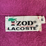 70s Lacoste By Izod Cardigan "Spool Tag" Made In USA M