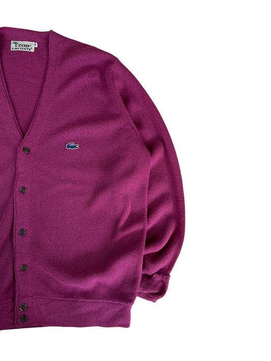 70s Lacoste By Izod Cardigan "Spool Tag" Made In USA M