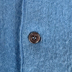 70s Lacoste By Izod Cardigan "Spool Tag" Made In USA Hellblau L-XL