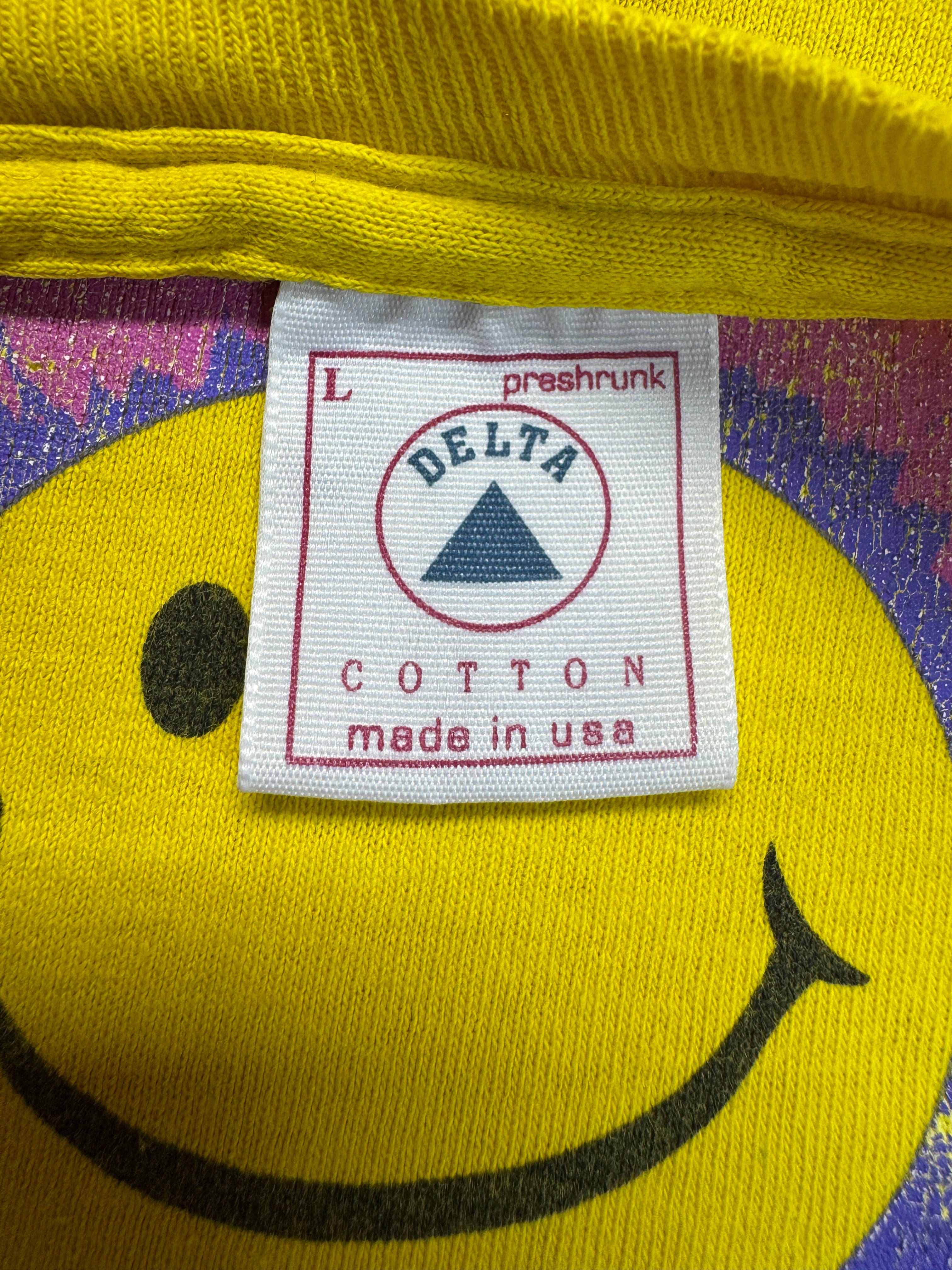 90s Delta Shirt PS.16:11 "Have a nice Eternity..." Single Stitch Made In USA Gelb