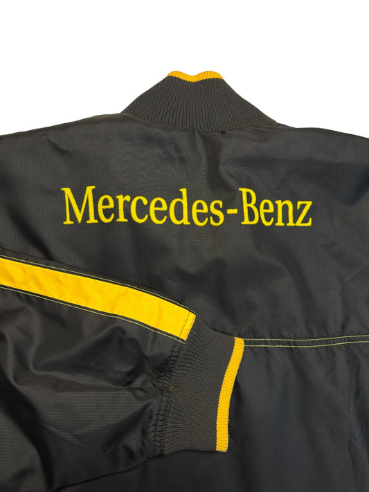 90s Adidas Quarterzip Sportjacke Mercedes Benz Schwarz Gelb L