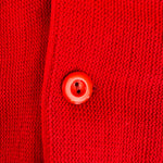80s Lacoste Cardigan Rot XL-XXL