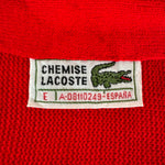 80s Lacoste Cardigan Rot XL-XXL