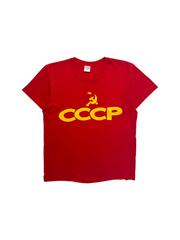 80s Drunter&Drüber Shirt CCCP Single Stitch Made In USA, Rot