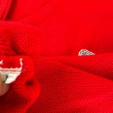 80s Lacoste Cardigan Rot XL-XXL