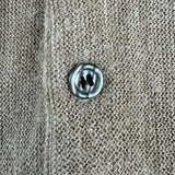 70s Lacoste By Izod Cardigan Blue "Spool Tag" Made In USA Hellbraun L