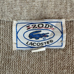 70s Lacoste By Izod Cardigan Blue "Spool Tag" Made In USA Hellbraun L