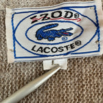 70s Lacoste By Izod Cardigan Blue "Spool Tag" Made In USA Hellbraun L
