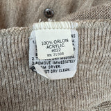 70s Lacoste By Izod Cardigan Blue "Spool Tag" Made In USA Hellbraun L