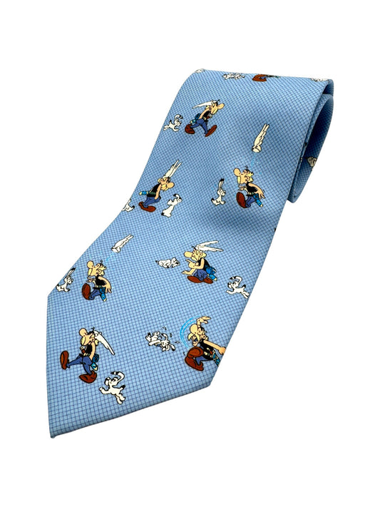 1996 C&A Krawatte Asterix & Idefix By Coscinny-Uderto Blau