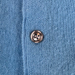 70s Lacoste By Izod Cardigan Union Made In USA Hellblau M-L