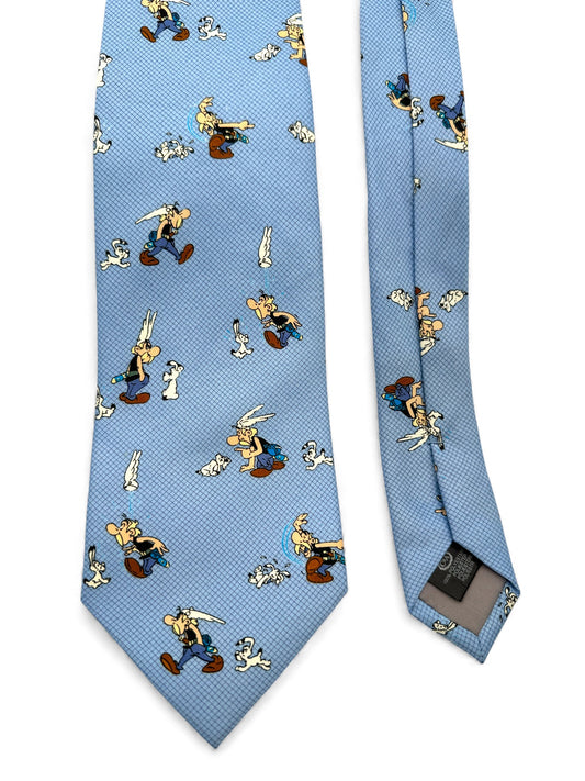 1996 C&A Krawatte Asterix & Idefix By Coscinny-Uderto Blau