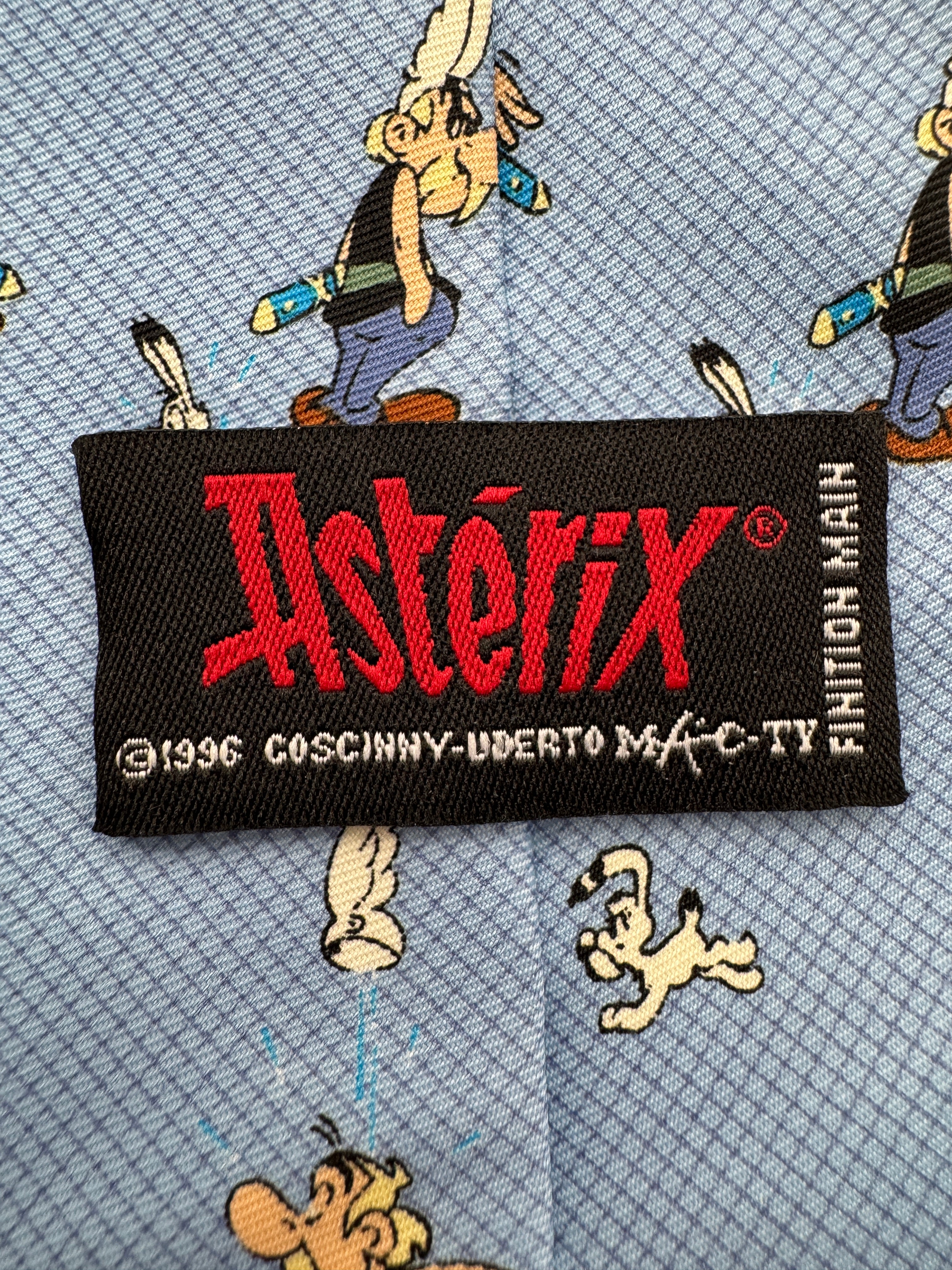 1996 C&A Krawatte Asterix & Idefix By Coscinny-Uderto Blau