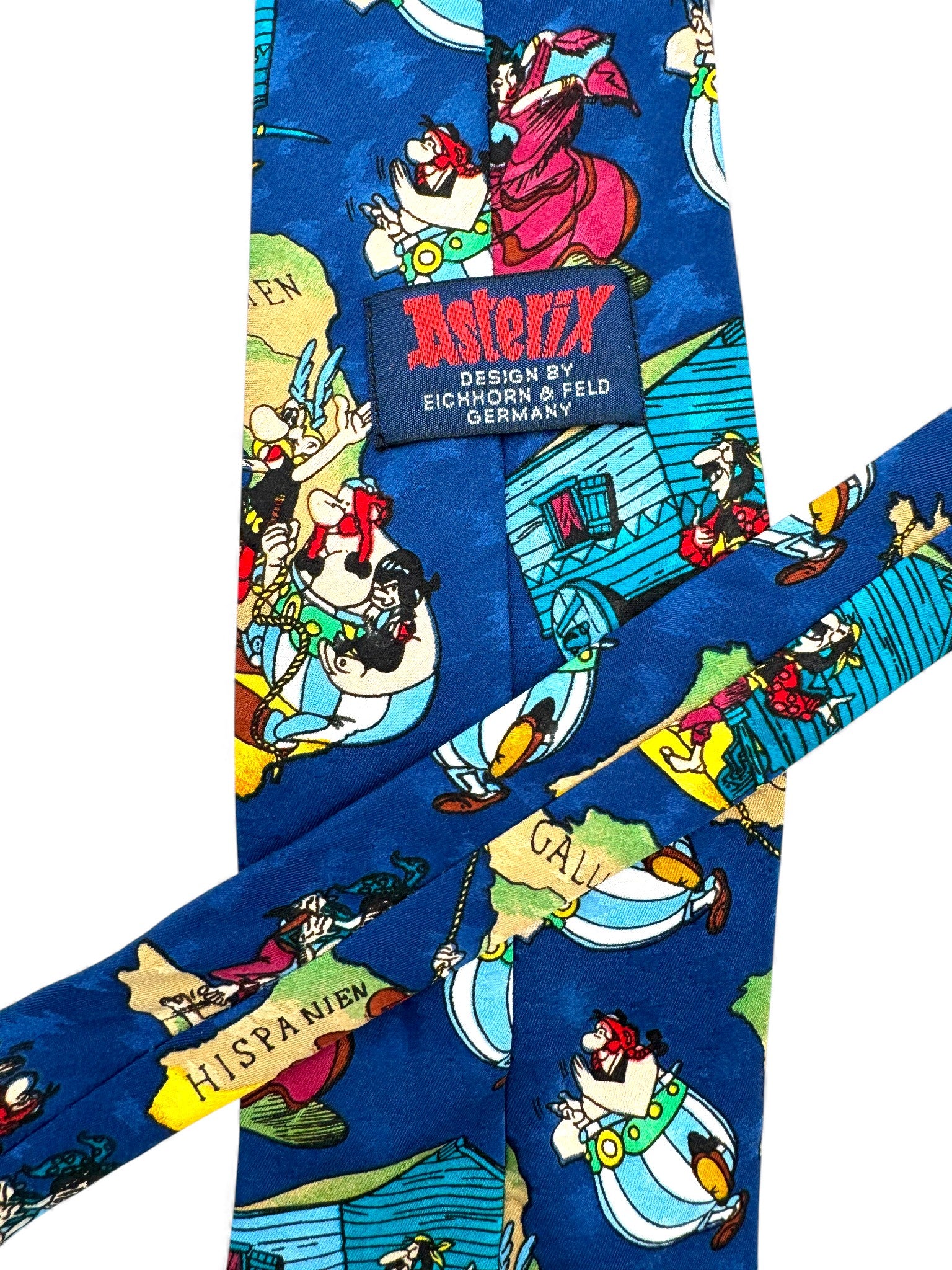 1993 Eichhorn & Feld Krawatte Asterix & Obelix Blau