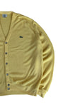 80s Lacoste By Izod Cardigan Made In USA Gelb M