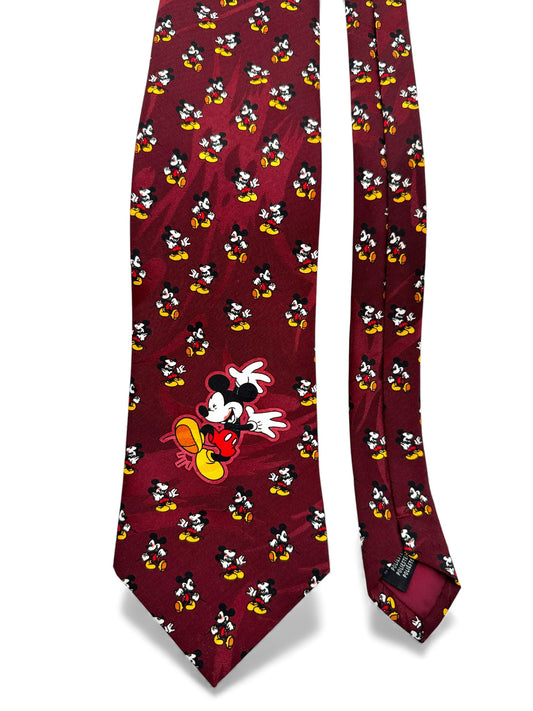 90s Disney Krawatte Mickey Unlimited Rot