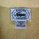 80s Lacoste By Izod Cardigan Made In USA Gelb M