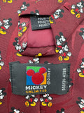 90s Disney Krawatte Mickey Unlimited Rot