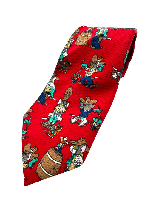 1995 C&A Krawatte Tom&Jerry By Eichhorn&Feld Rot