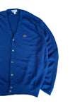 80s Lacoste Club Cardigan Made In USA Blau XL