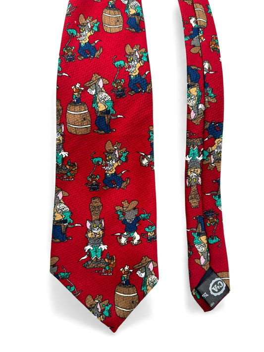 1995 C&A Krawatte Tom&Jerry By Eichhorn&Feld Rot