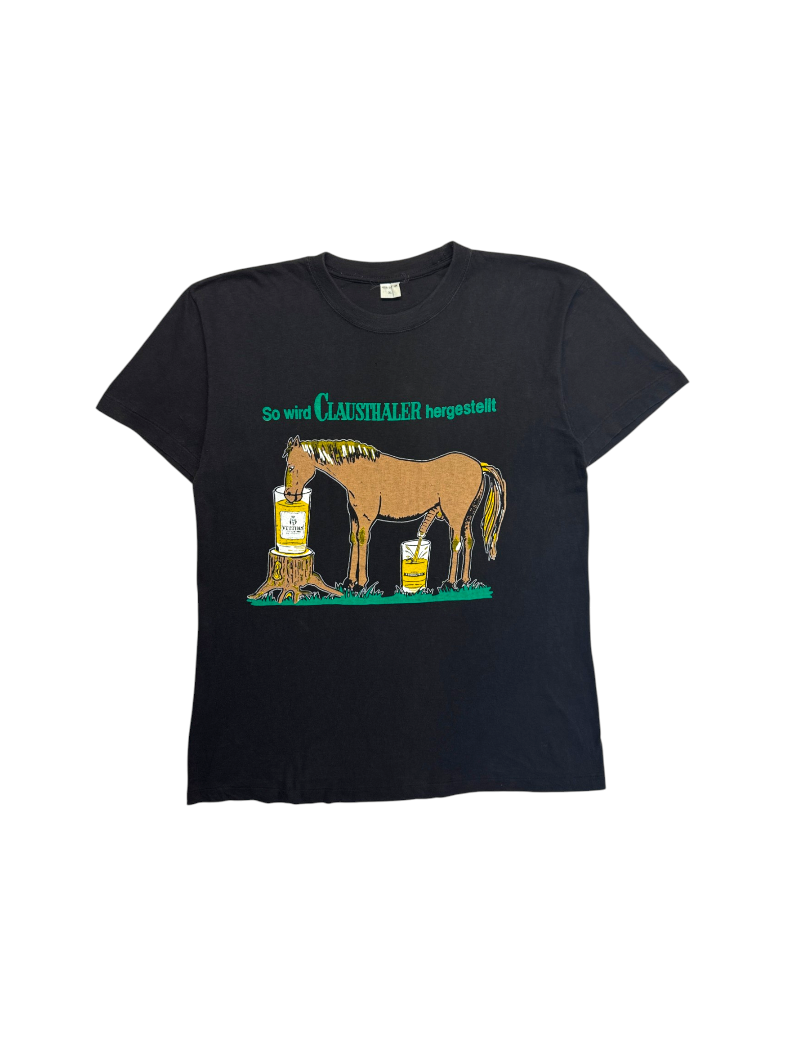 90s Clausthaler Parody Shirt Single Stitch Schwarz