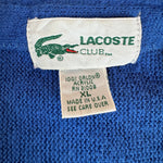 80s Lacoste Club Cardigan Made In USA Blau XL