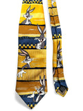 1998 Warner Bros. Krawatte Looney Tunes Bugs Bunny Blau Gelb