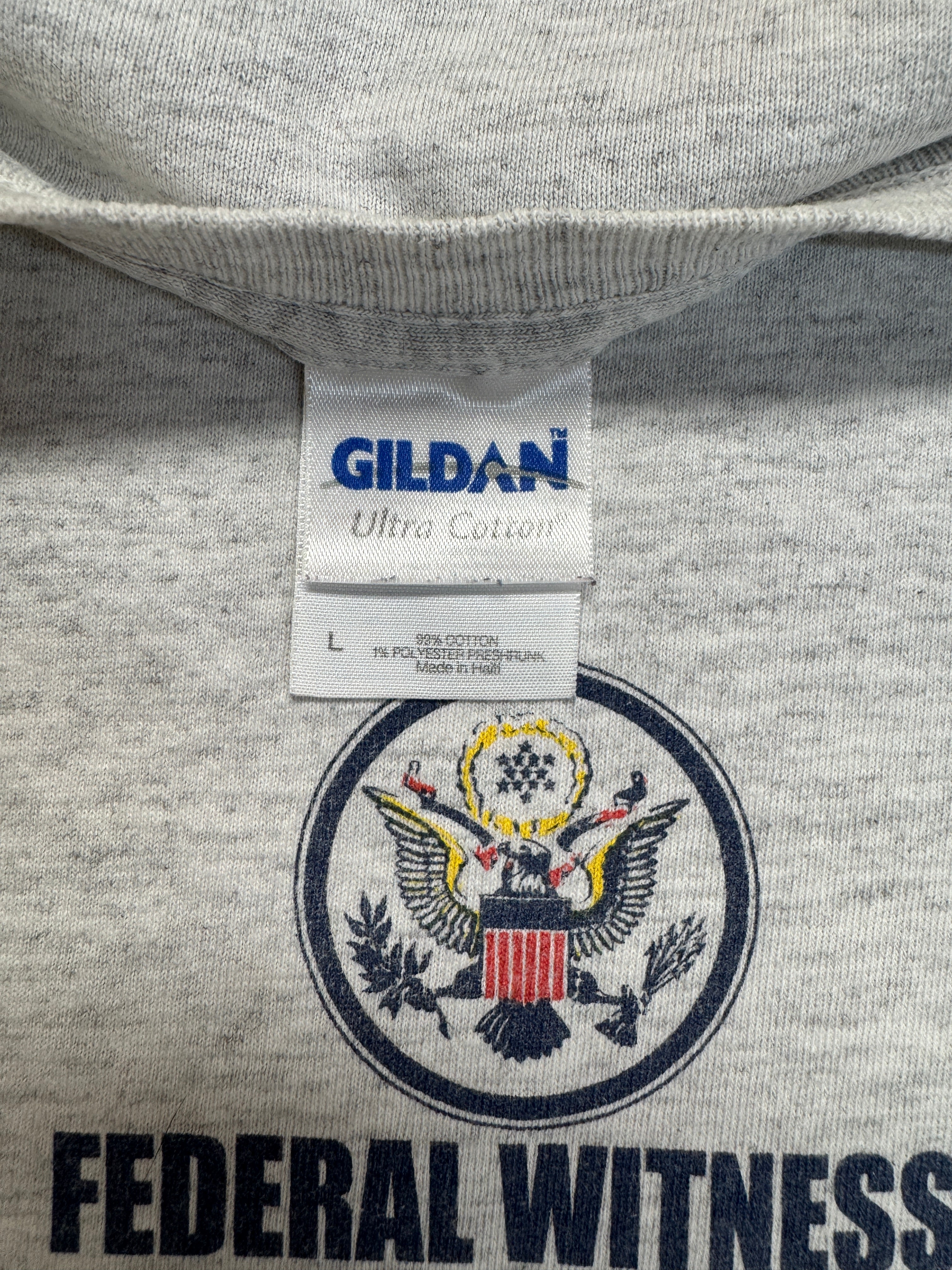 00s Gildan Shirt Federal Witness Protection Program "You dont know me" Grau