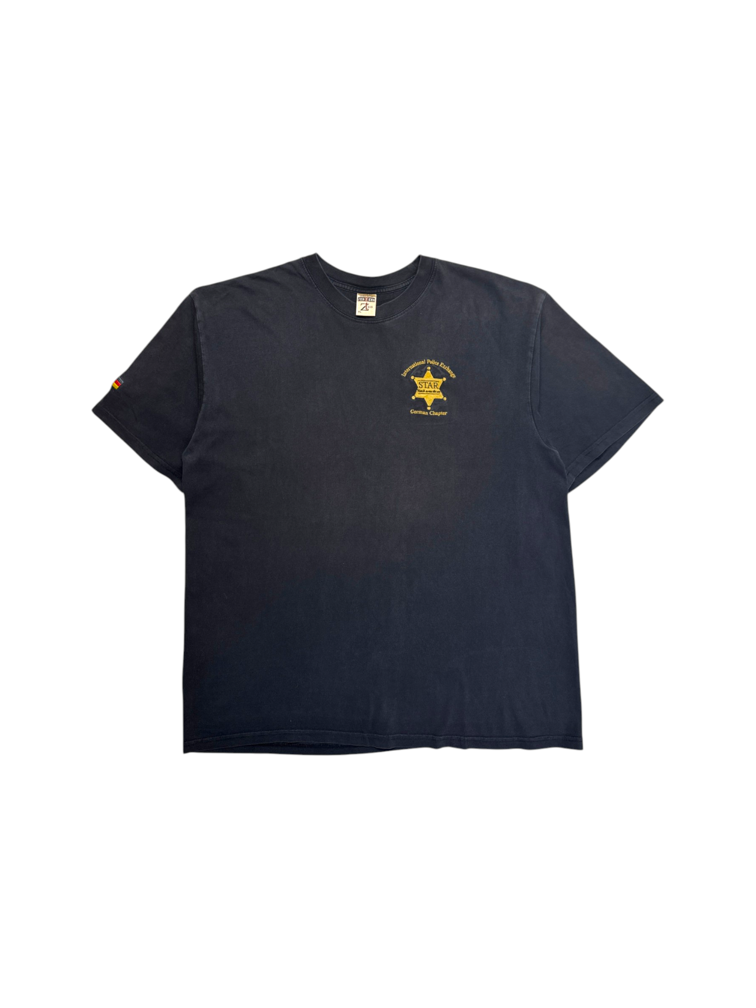00s Jerzees Shirt International Police Exchange German Chapter Schwarz