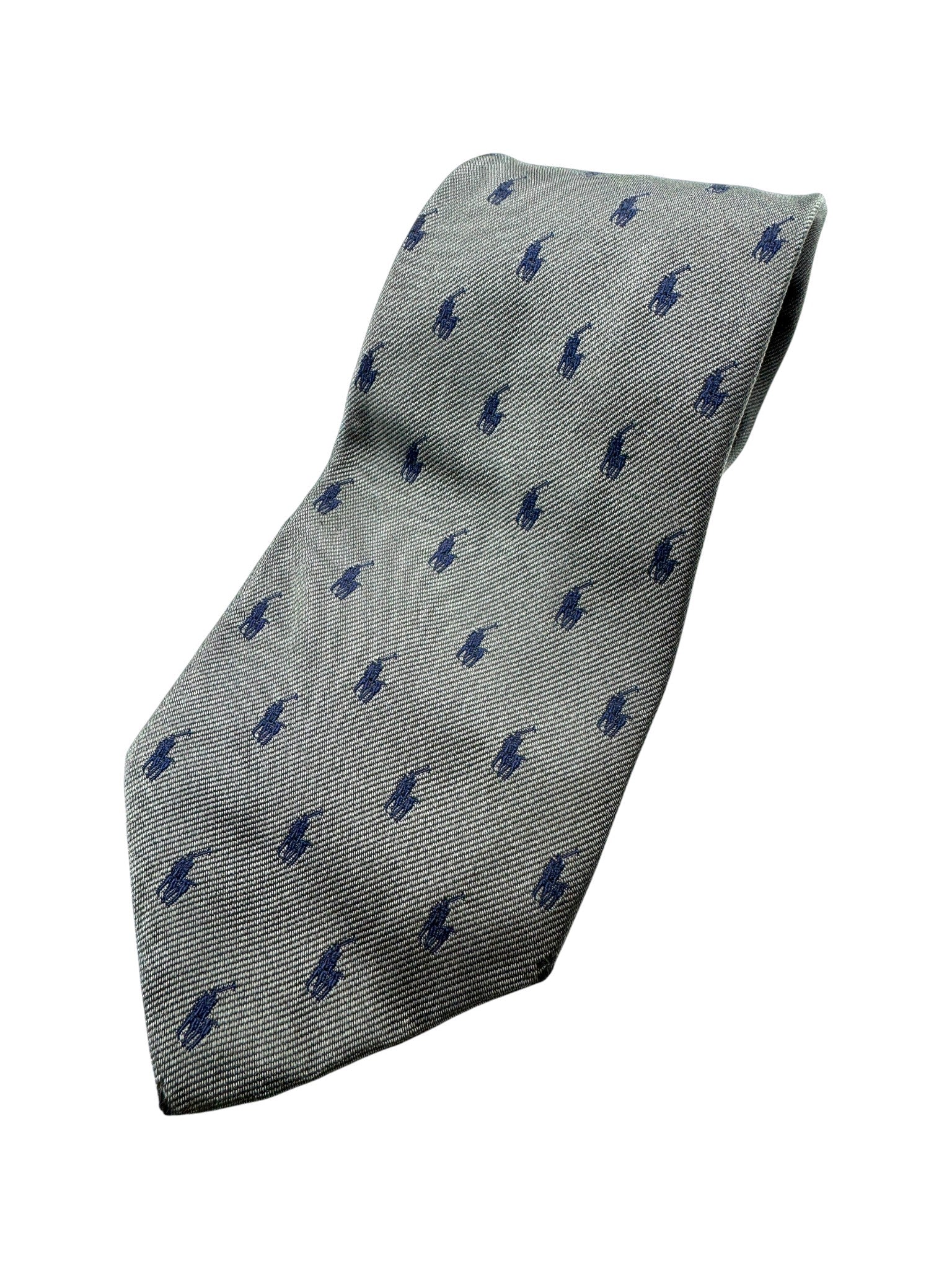 Ralph Lauren Krawatte Seide Hand Made In Germany Grau