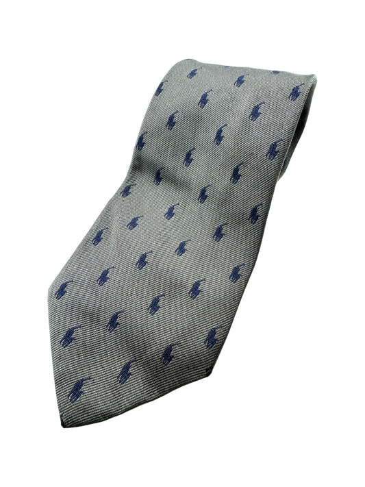 Ralph Lauren Krawatte Seide Hand Made In Germany Grau