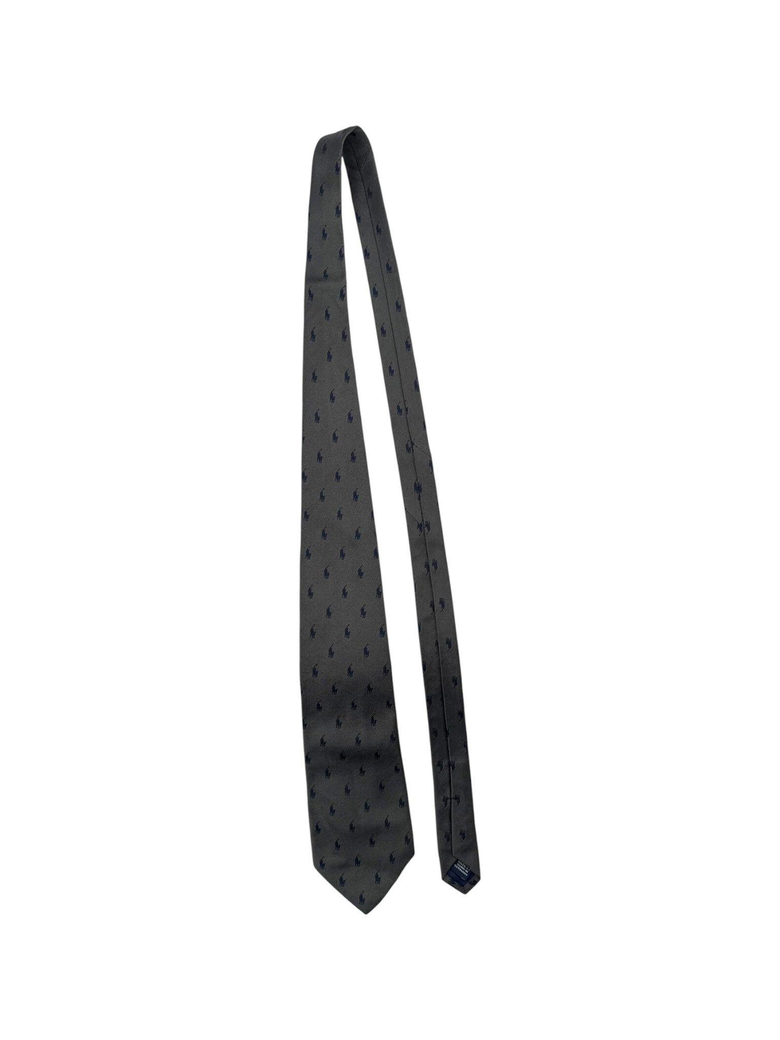Ralph Lauren Krawatte Seide Hand Made In Germany Grau