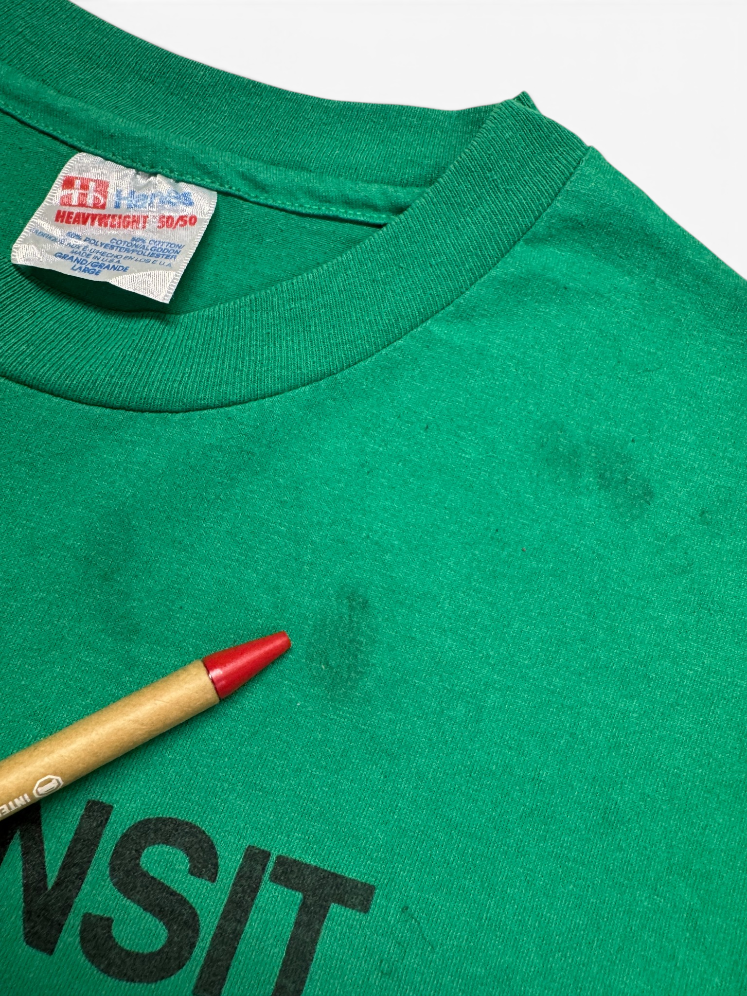 90s Hanes Shirt "NJ Transit Celebrates Black History Month" Made In USA Single Stitch Grün