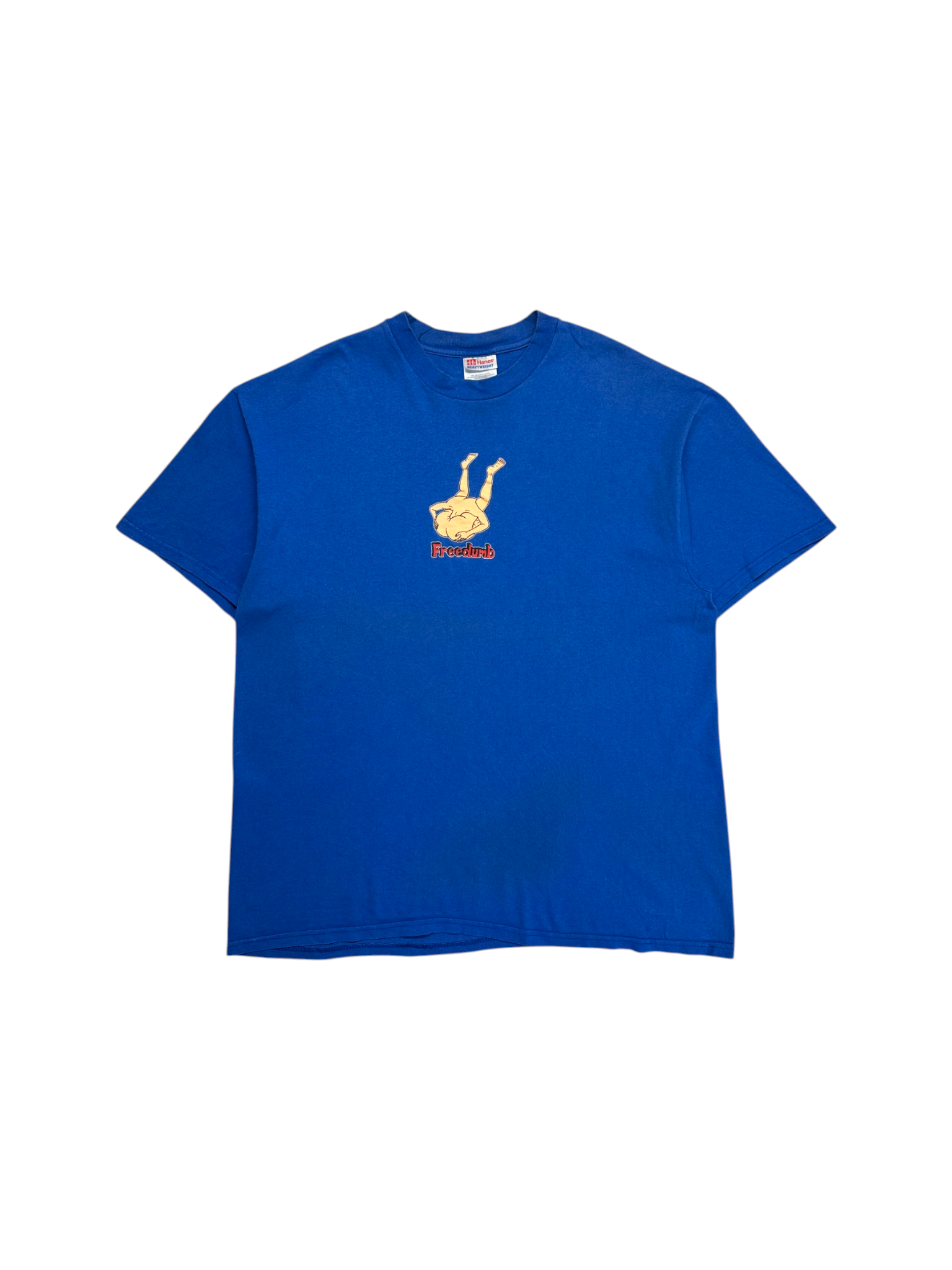 90s Hanes Shirt Asshead "Freedumb" Blau